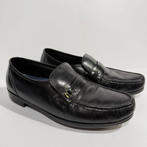 Bostonian Men\'s Prescott Slip-on Black Leather Loafers size 10 D main image 15